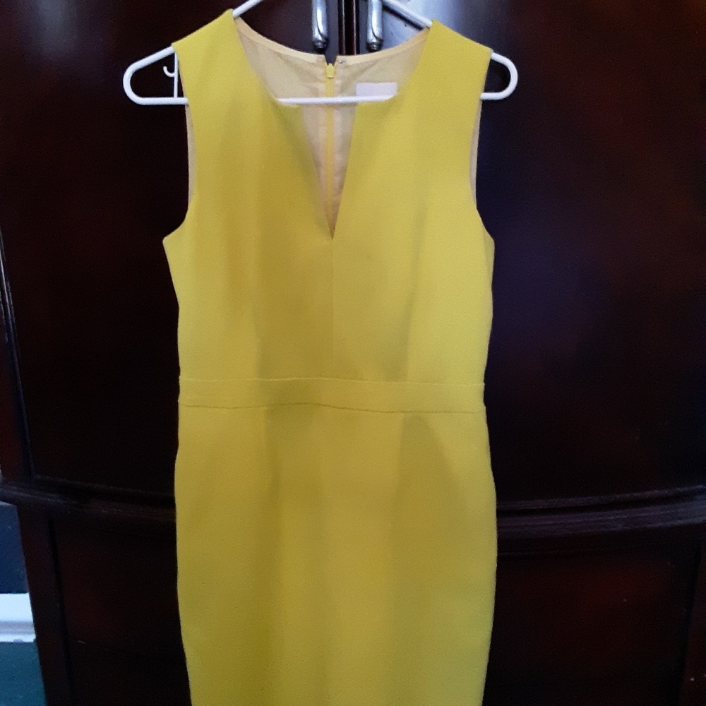 J Crew lemon yellow dress